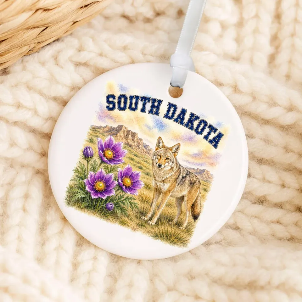 Avery Lane Gifts South Dakota Bird Animal julepynt porcelæn