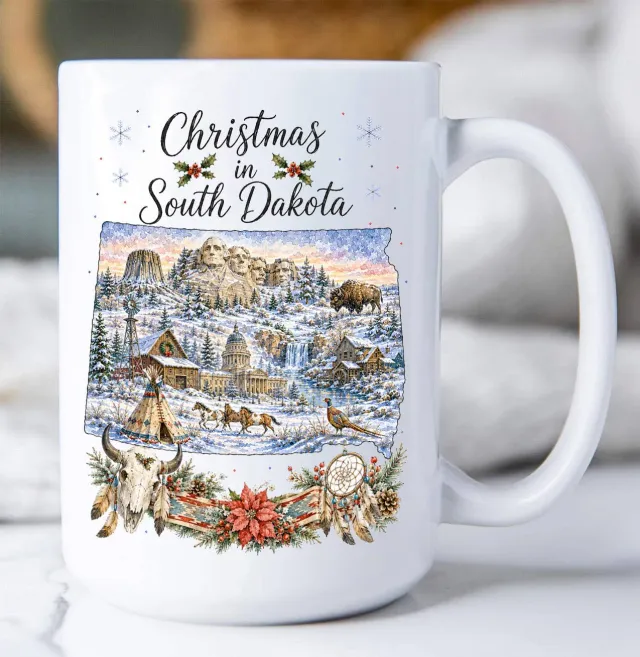 Avery Lane Christmas South Dakota krus 44 cl keramik