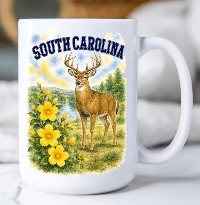 Avery Lane Gifts South Carolina Bird Animal krus 15 oz keramik