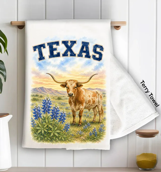 Avery Lane Gifts Texas State Bird viskestykke terry bomuld 71x46