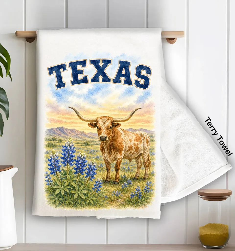 Avery Lane Gifts Texas State Bird viskestykke terry bomuld 71x46