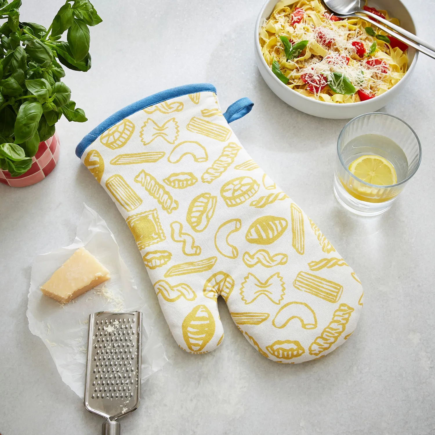 Ulster Weavers Pasta Lovers Club ovnhandske gul bomuld
