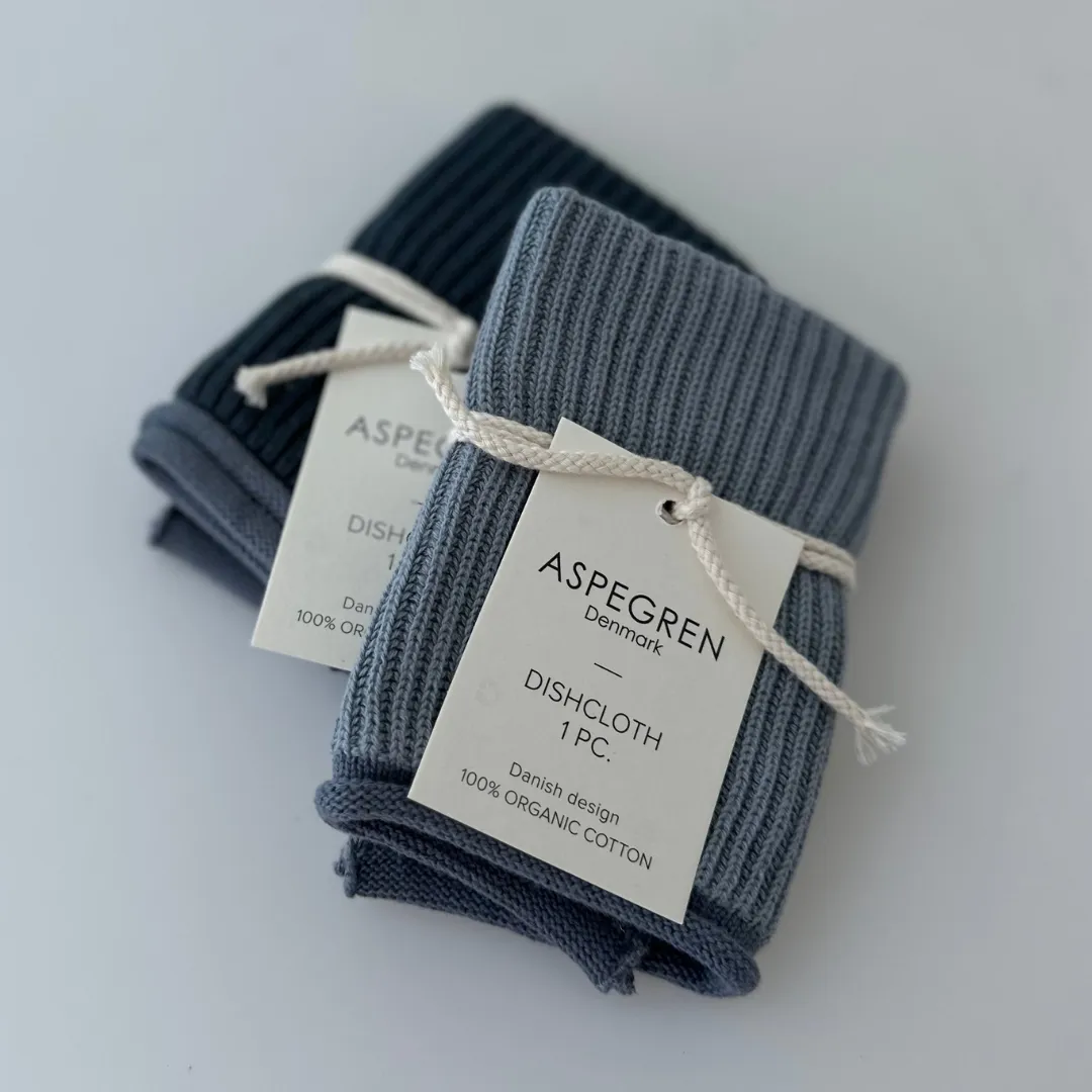 AspEgren Ripple karklud Navy 26x26 cm 1 stk økologisk