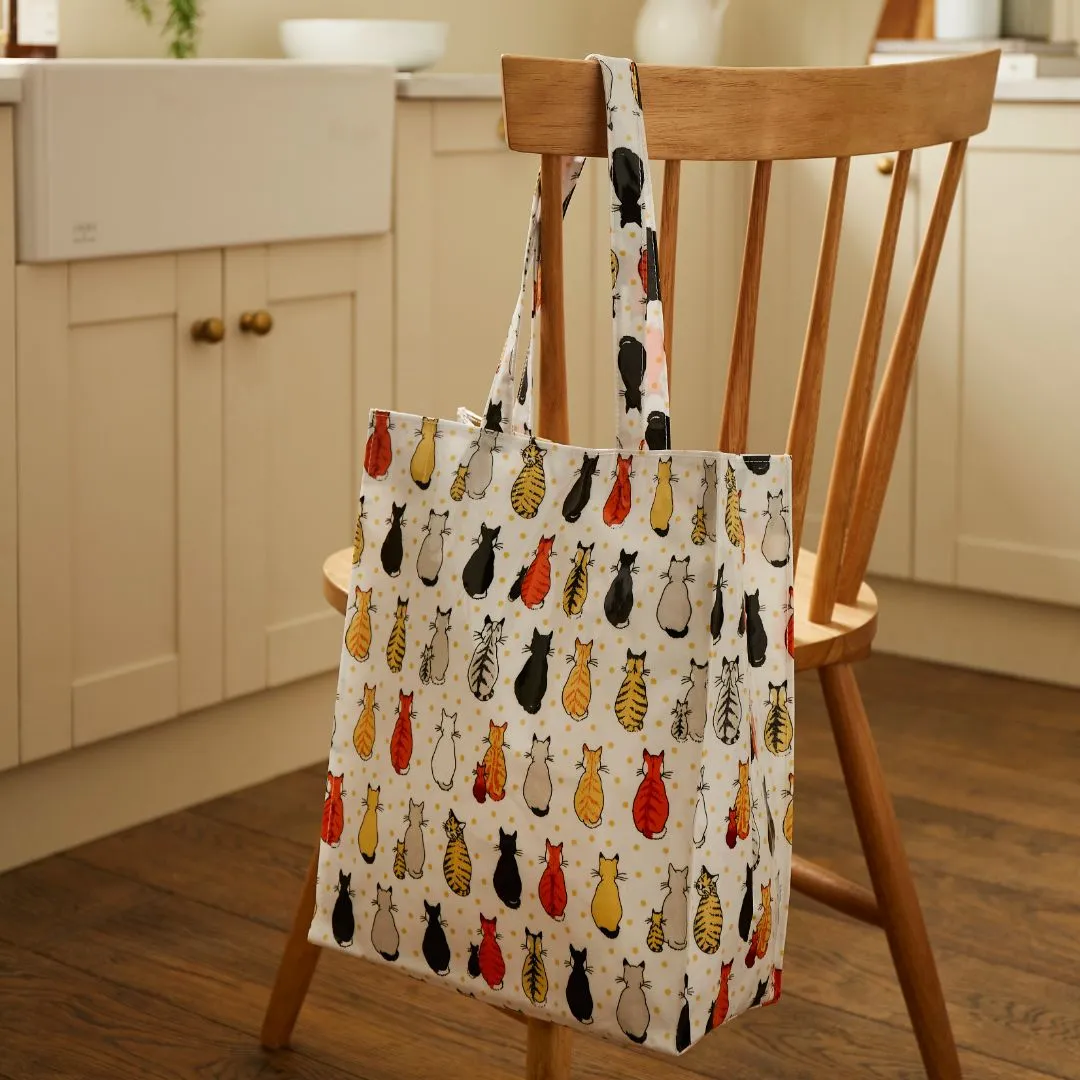 Ulster Weavers Cats in Waiting Medium shopper orange PVC
