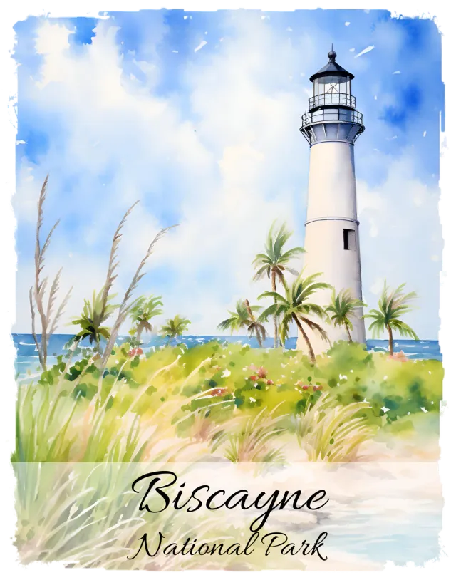 Avery Lane Gifts Biscayne National Park plakat Florida Keys