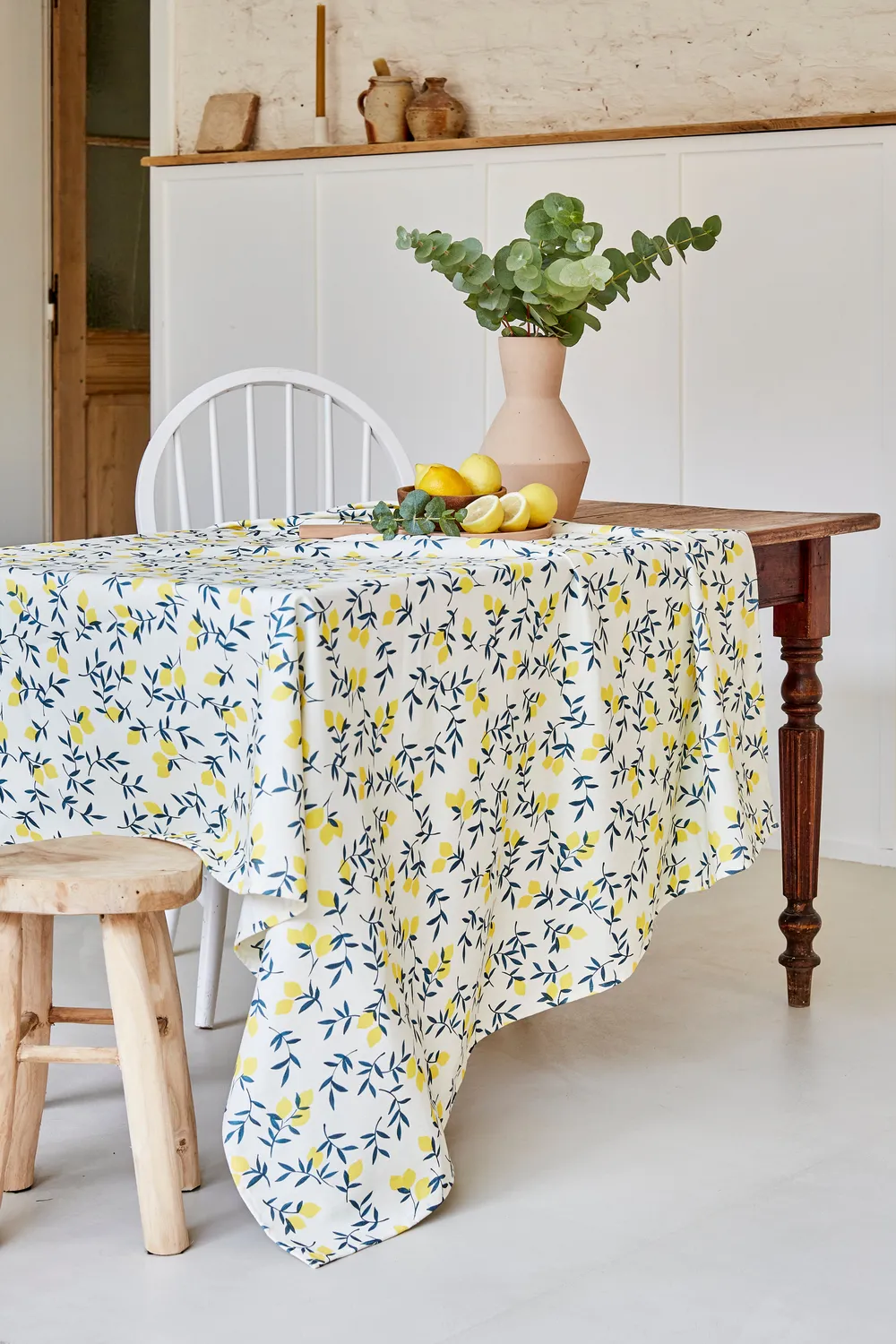 Coucke Lemon Zest dug 180x180 cm gul hørblanding
