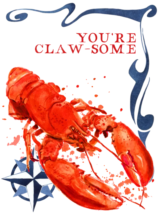 Avery Lane Gifts Coastal Youre Claw-some Lobster pudebetræk gave