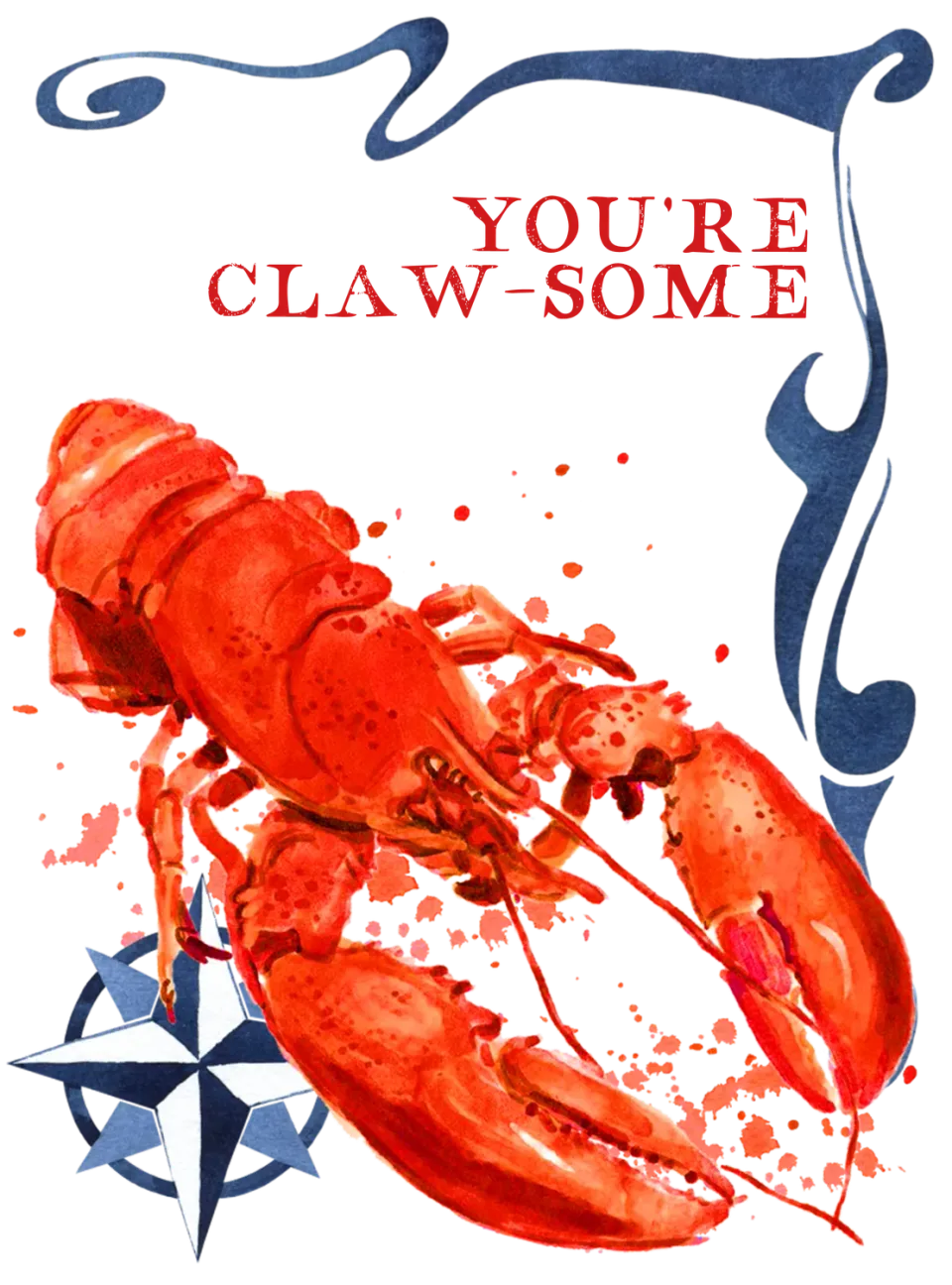 Avery Lane Gifts Coastal Youre Claw-some Lobster pudebetræk gave