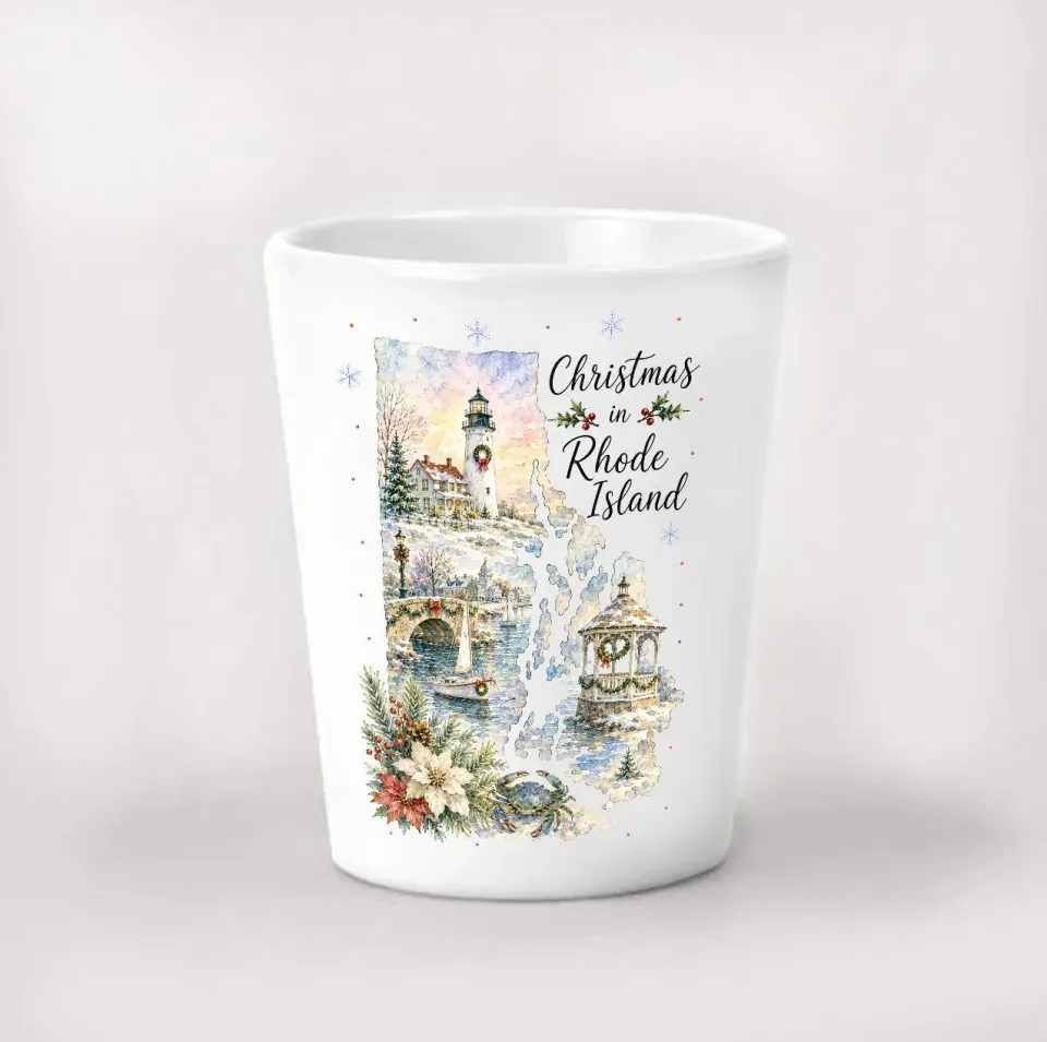 Avery Lane Gifts Christmas Rhode Island shotglas keramik 44 ml