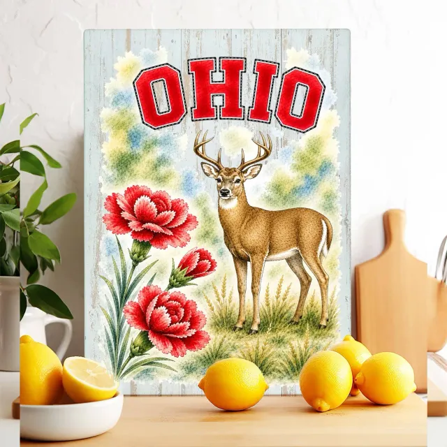Avery Lane Gifts Ohio skærebræt glas 28x38 cm