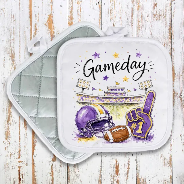 Avery Lane Gifts Gameday Football grydelap lilla guld
