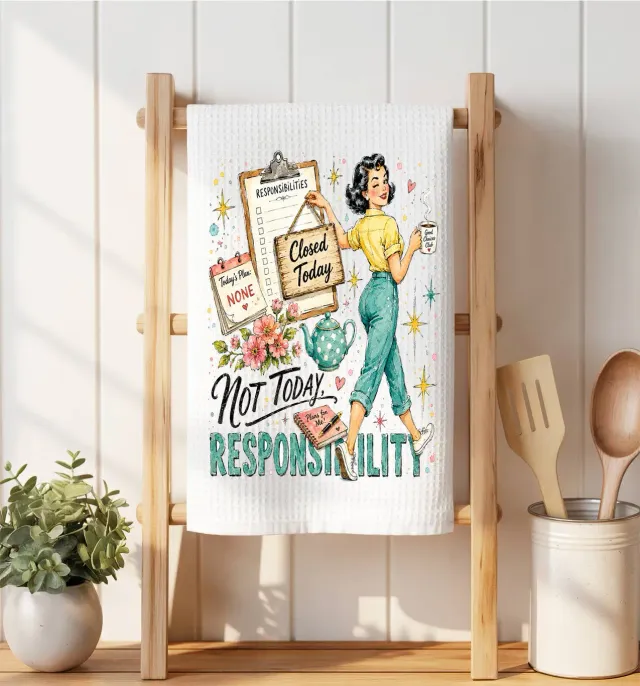 Avery Lane Gifts Housewives vaffelklud microfiber 40x35 cm sjov