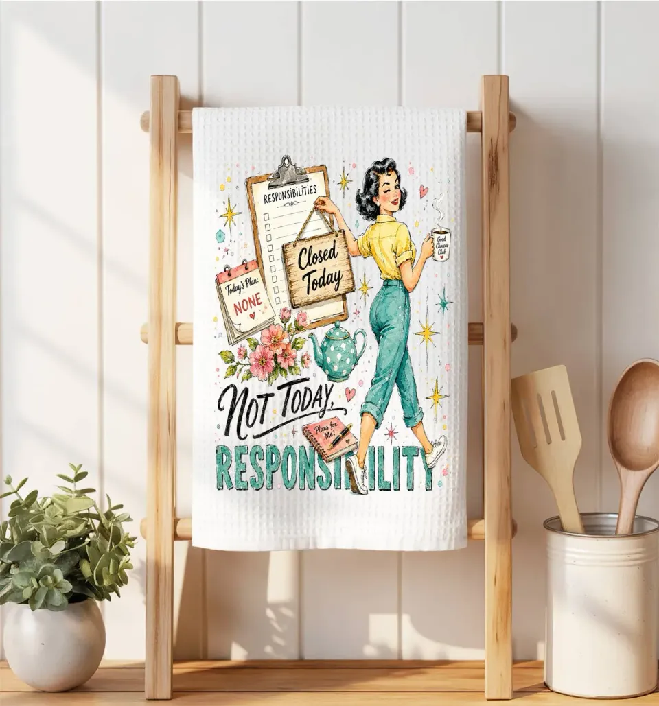 Avery Lane Gifts Housewives vaffelklud microfiber 40x35 cm sjov