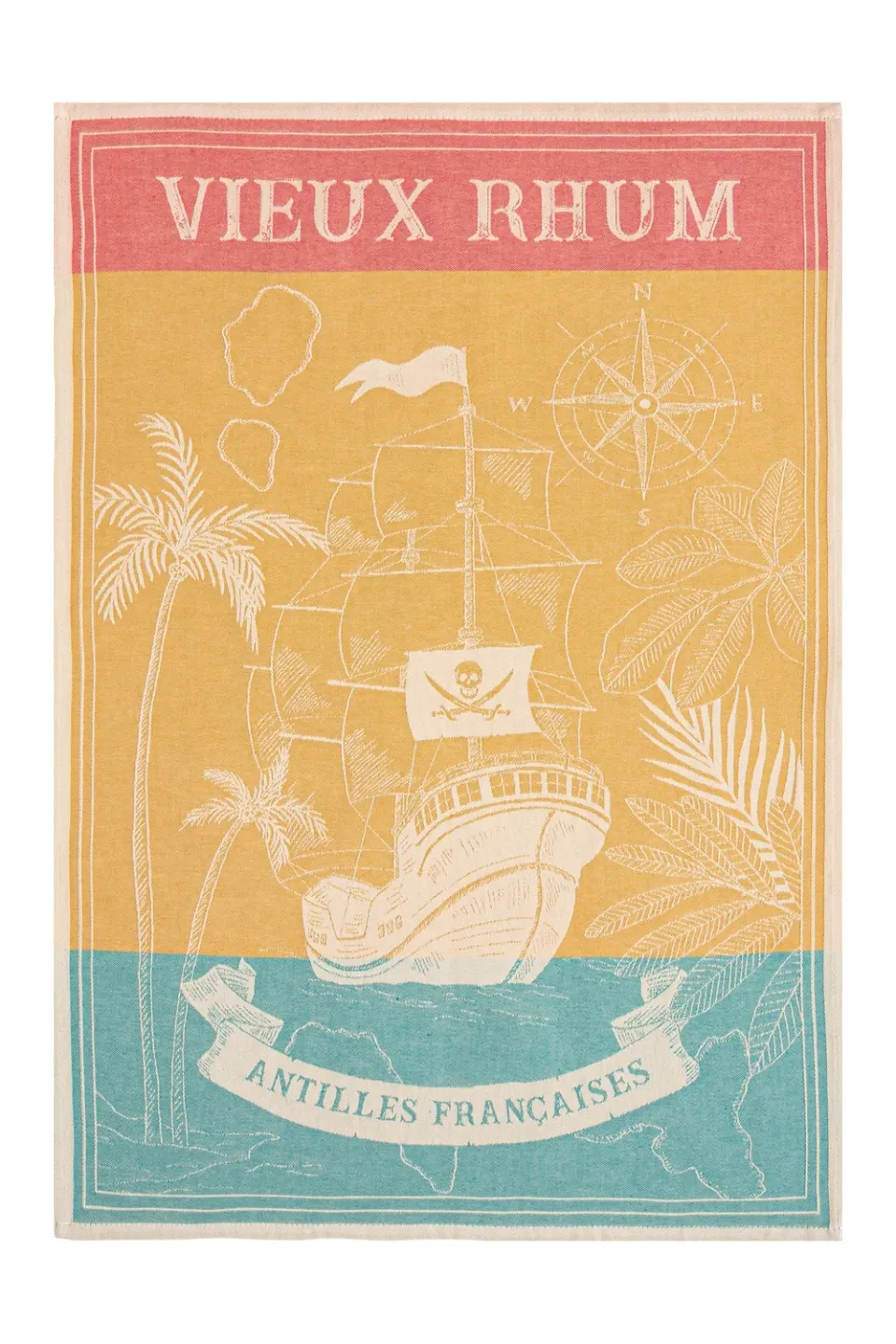 Coucke Aged Rum viskestykke 50x75 cm gul bomuld