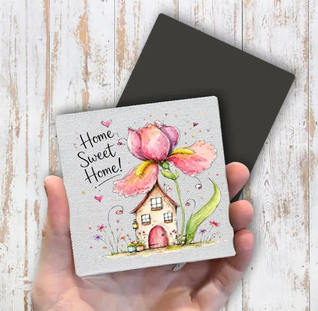 Avery Lane Gifts Home Sweet Home Spring Flowers magnet 10x10 cm