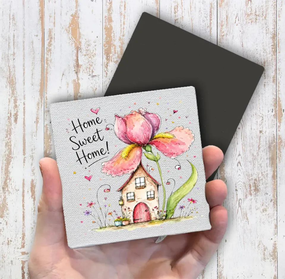 Avery Lane Gifts Home Sweet Home Spring Flowers magnet 10x10 cm