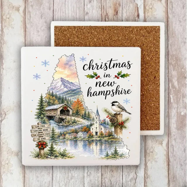 Avery Lane Gifts Christmas New Hampshire bordskåner sten 10x10 cm