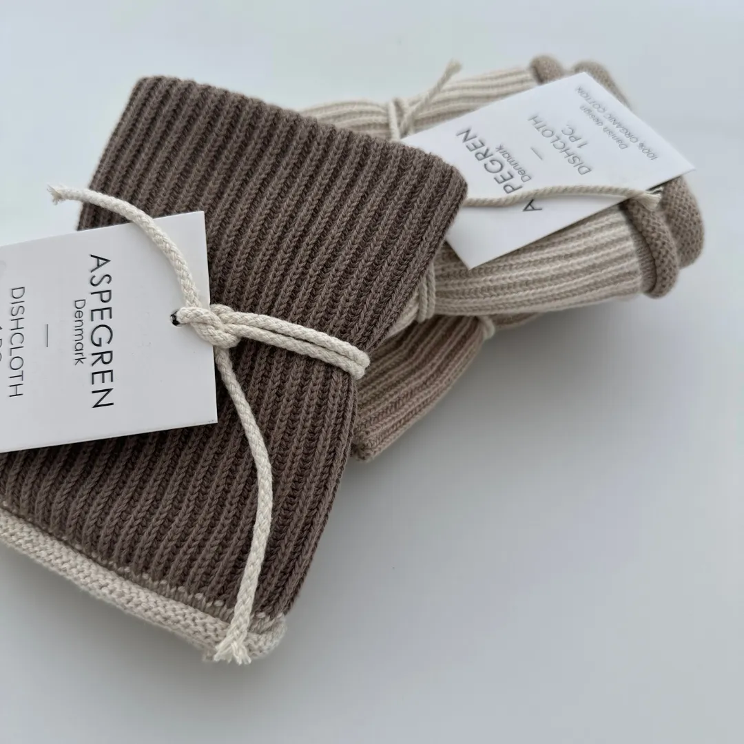AspEgren Ripple karklud 26x26 cm truffle bomuld