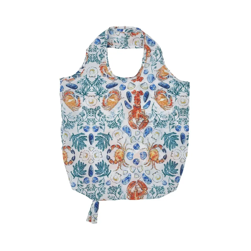 Ulster Weavers Shellfish Foldable Tote Bag Medium mulepose grøn