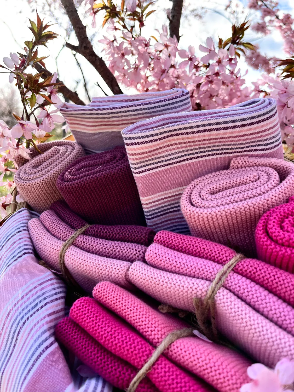 Solwang håndklæde lys rosa 1 stk økologisk