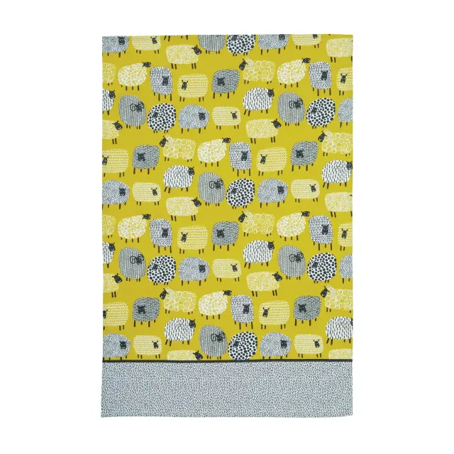 Ulster Weavers Dotty Sheep viskestykke gul bomuld