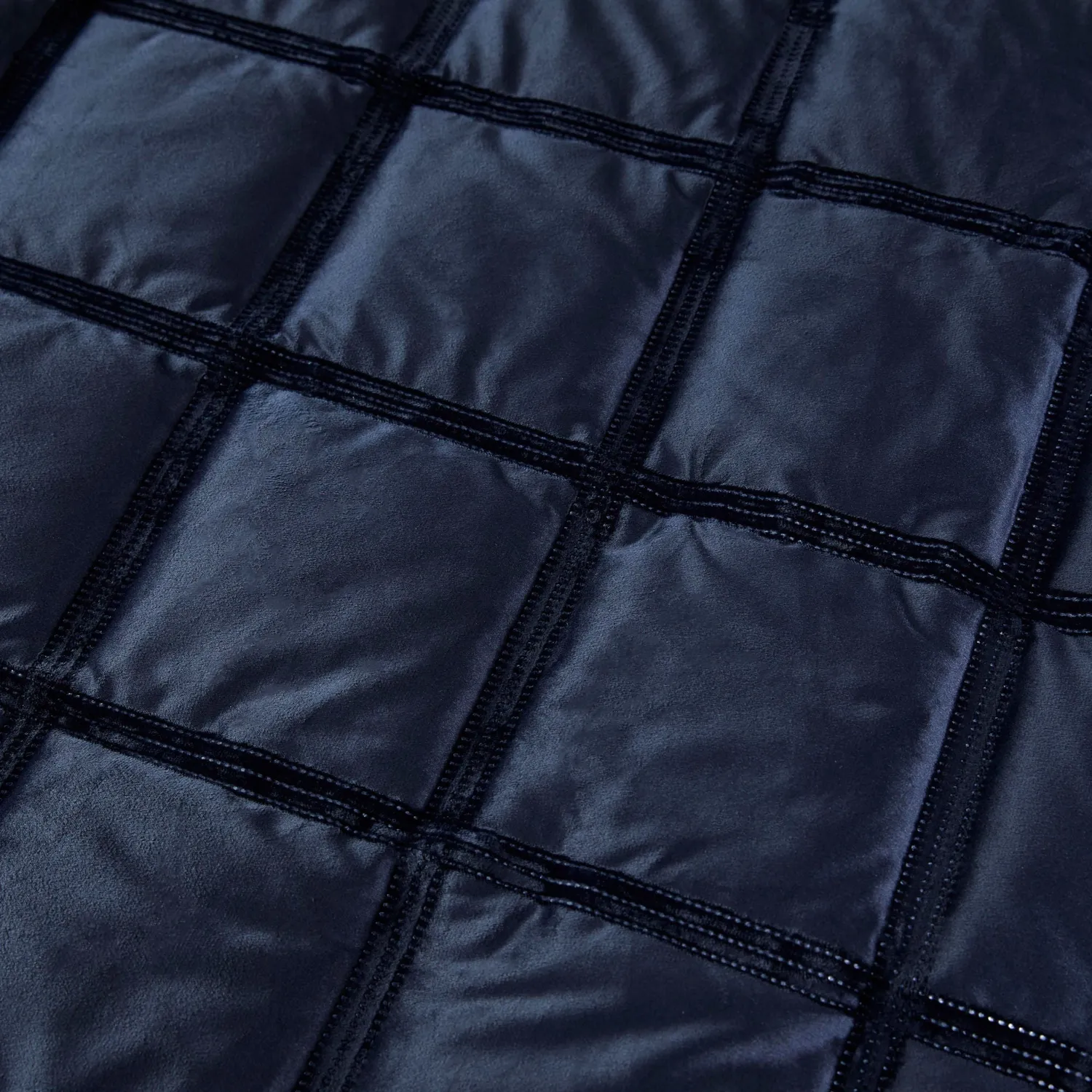Ulster Weavers Brighton Square sengetøj navy velour double