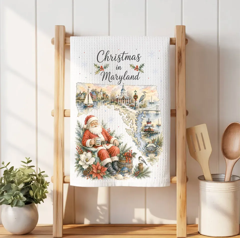 Avery Lane Christmas Maryland viskestykke vaffel 41x36 cm