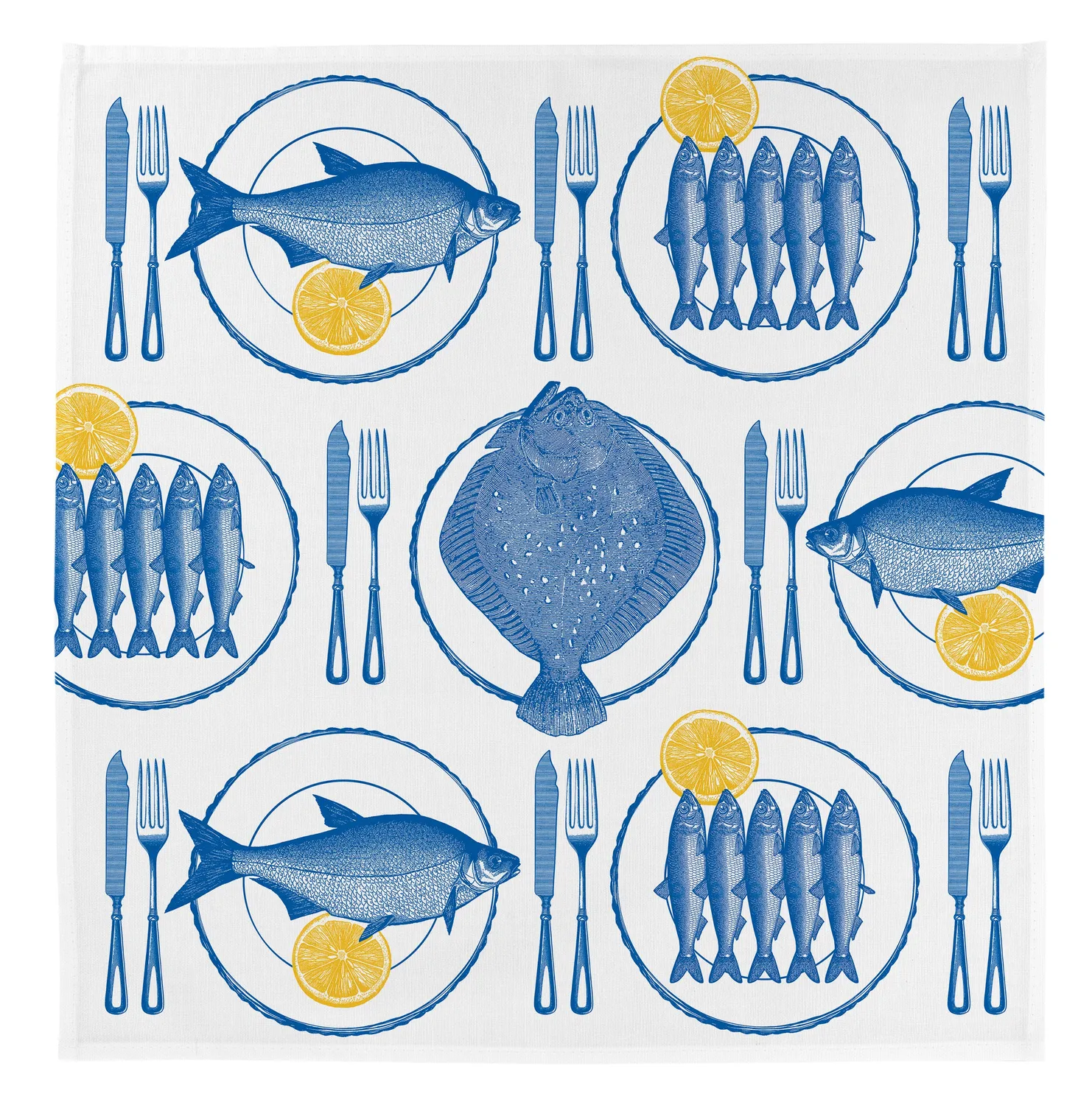 Thornback & Peel Fish Supper serviet 45x45 cm bomuld fisk