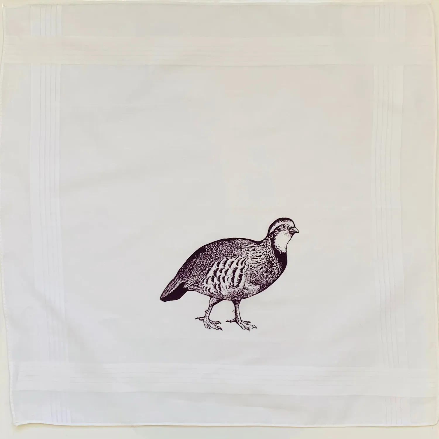 Thornback & Peel Partridge lommetørklæde lilla bomuld