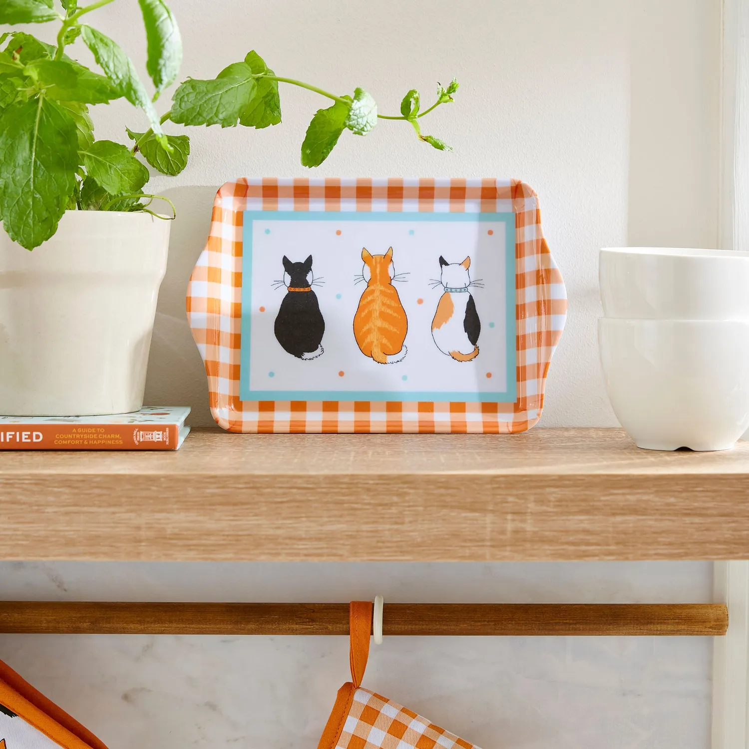 Ulster Weavers Cats In Waiting bakke orange 21x14 cm