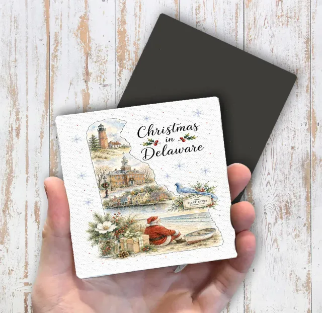Avery Lane Gifts Christmas Delaware køleskabsmagnet 10x10 cm julemotiv