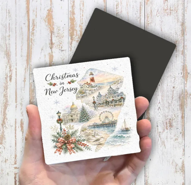 Avery Lane Gifts Christmas New Jersey magnet 10x10 cm