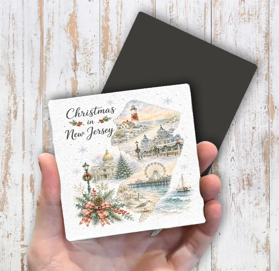 Avery Lane Gifts Christmas New Jersey magnet 10x10 cm