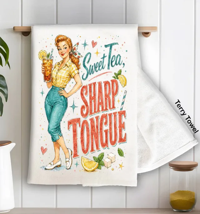 Avery Lane Gifts Sweet Tea Sharp Tongue viskestykke 71x46 cm