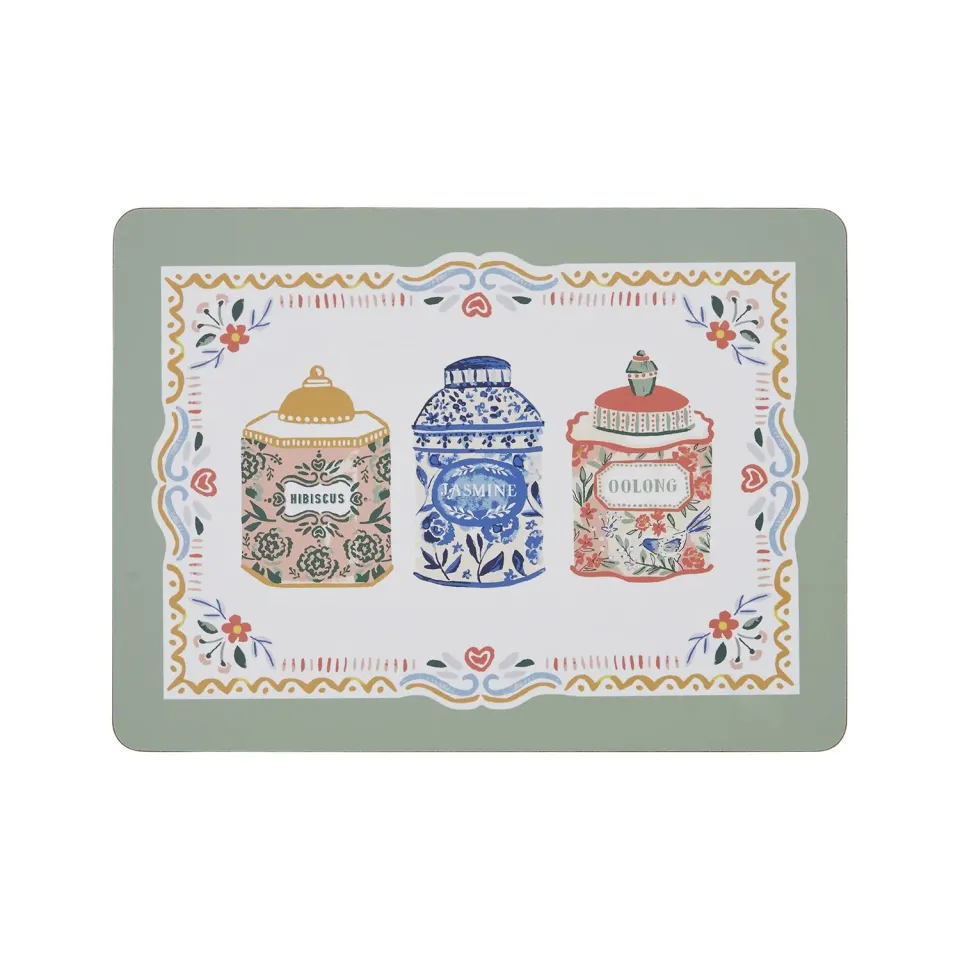 Ulster Weavers Tea Tins dækkeservietter 4-pak flerfarvet MDF