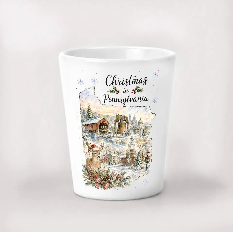 Avery Lane Gifts Pennsylvania shotglas 44 ml keramik