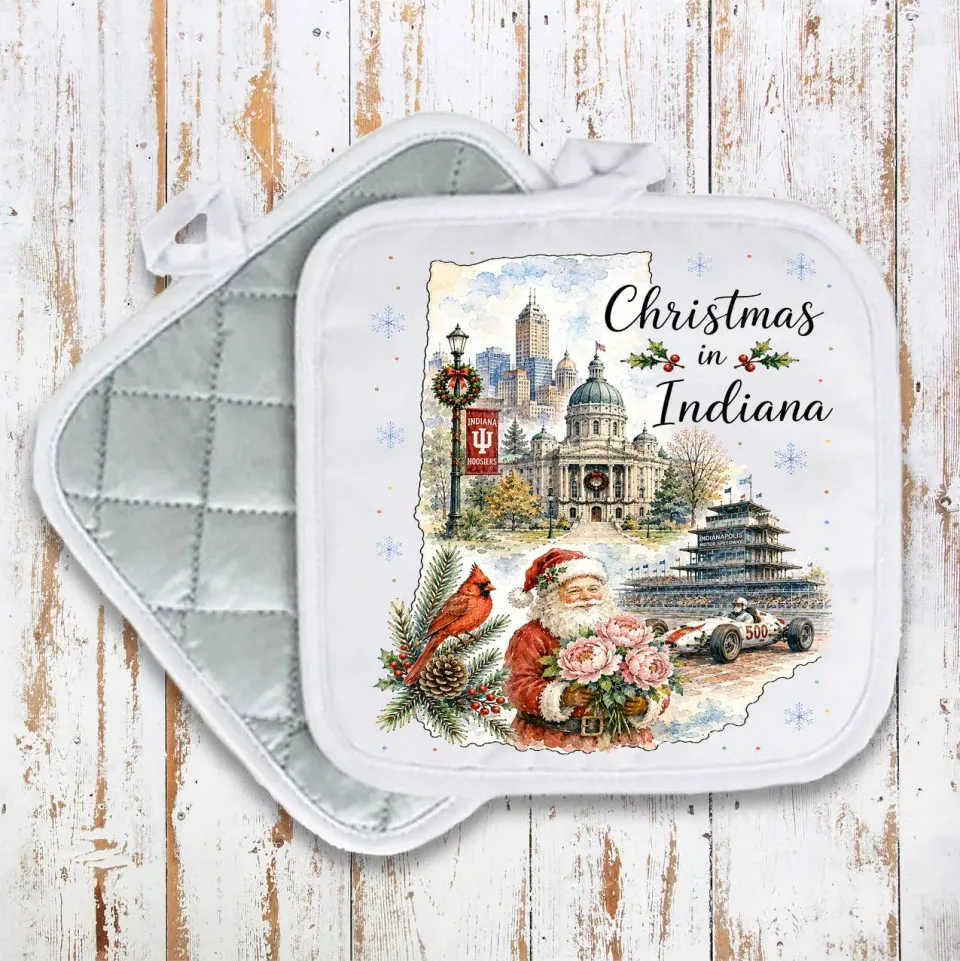 Avery Lane Gifts Christmas in Indiana grydelap 20x20 cm bomuld