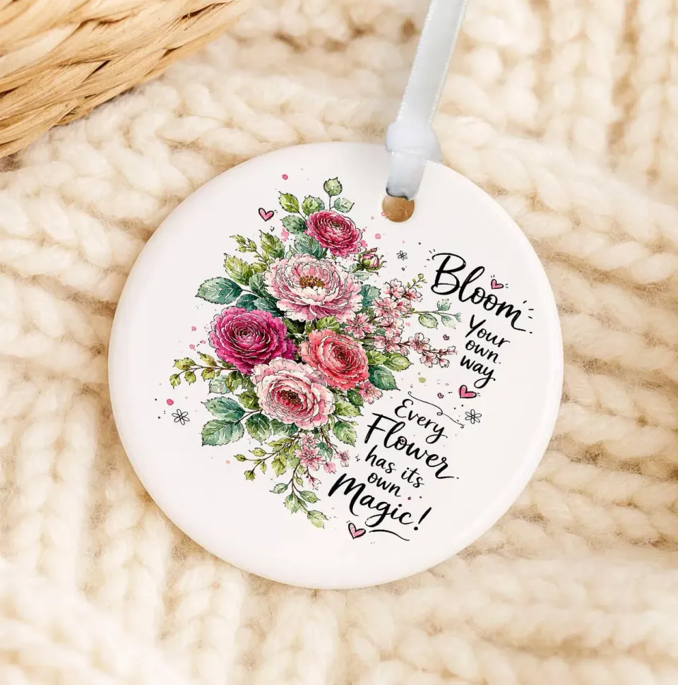 Avery Lane Gifts Bloom Your Own Way Julepynt porcelæn 7,6 cm