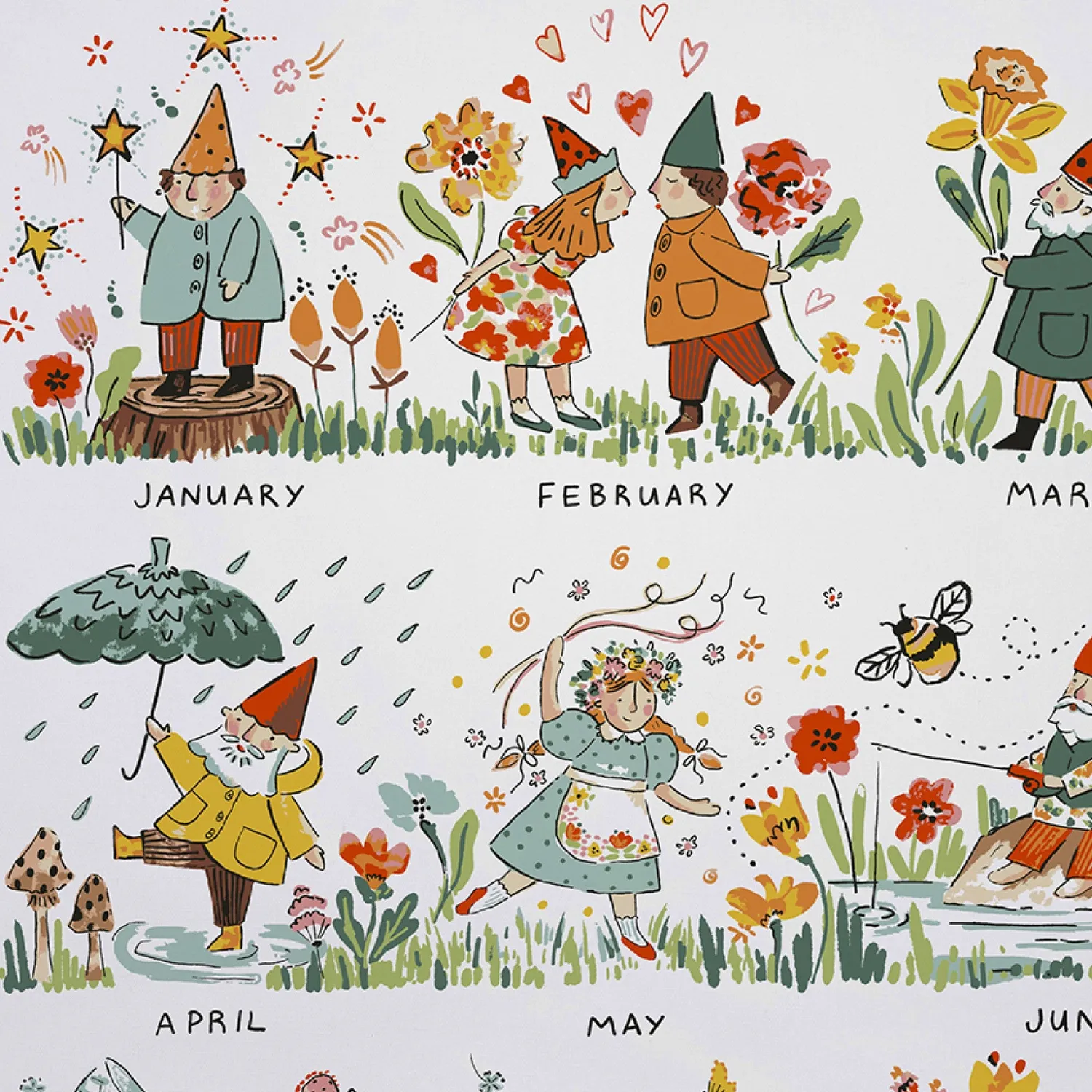 Ulster Weavers Gnome for the Holidays viskestykke jul multi