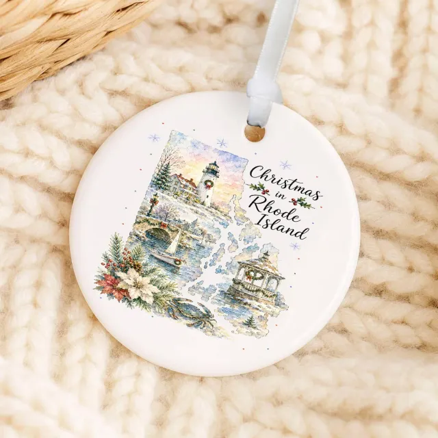 Avery Lane Gifts Rhode Island julepynt 7,6 cm porcelæn