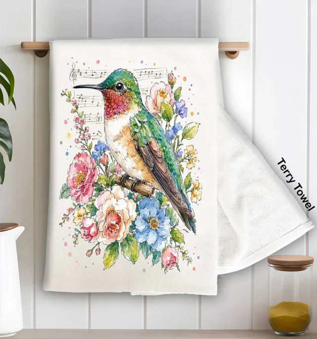 Avery Lane Gifts Hummingbirds viskestykke frotté