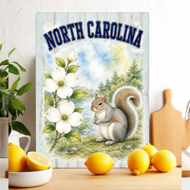 Avery Lane Gifts North Carolina skærebræt glas 28x38