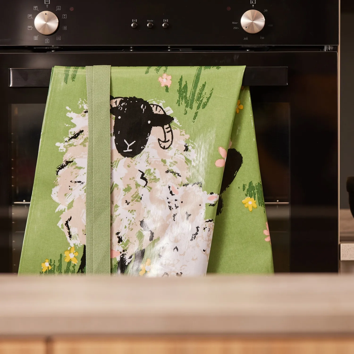 Ulster Weavers Woolly Sheep dobbelt ovnhandske grøn bomuld