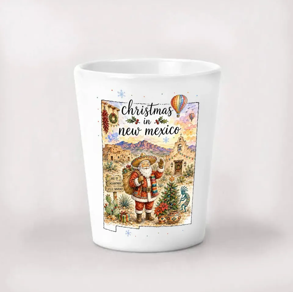 Avery Lane Gifts Christmas in New Mexico shotglas State Map 44 ml