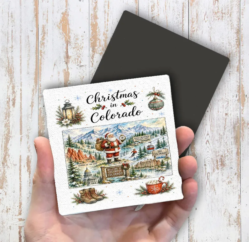 Avery Lane Christmas Colorado køleskabsmagnet 10x10 cm