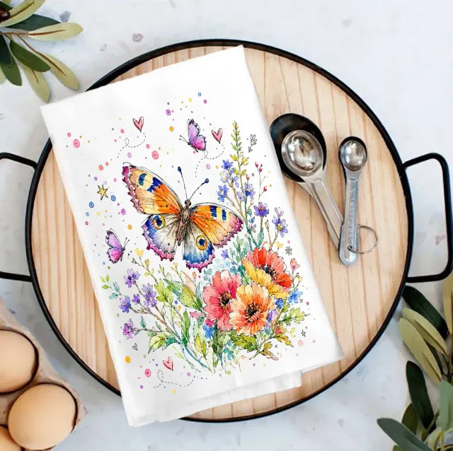 Avery Lane Gifts Butterflies viskestykke bomuld 69 cm