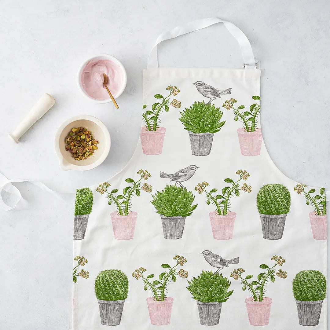 Thornback & Peel Cactus Bird forklæde 60x80 grøn kaktus