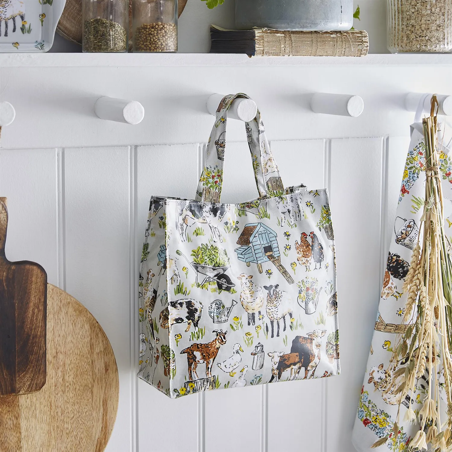 Ulster Weavers Portman Farm pvc shopper lille grå 25 cm