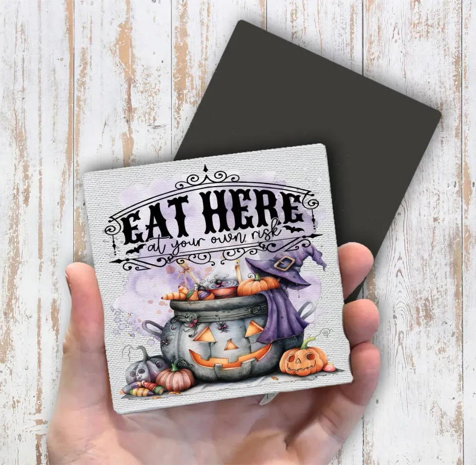 Avery Lane Gifts Halloween køleskabsmagnet 10x10 cm canvas