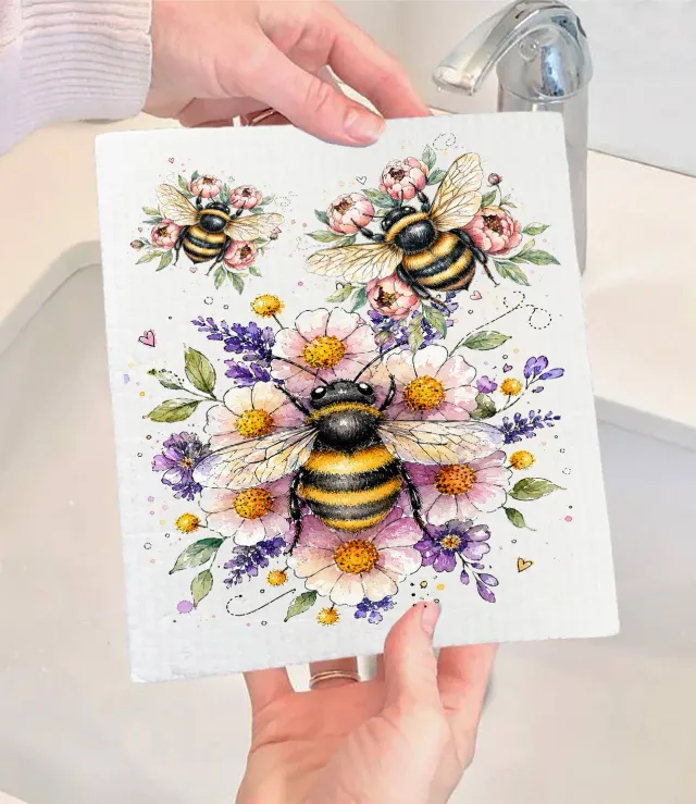 Avery Lane Gifts Whimsical Bees Flowers karklud 17x20 cm bier
